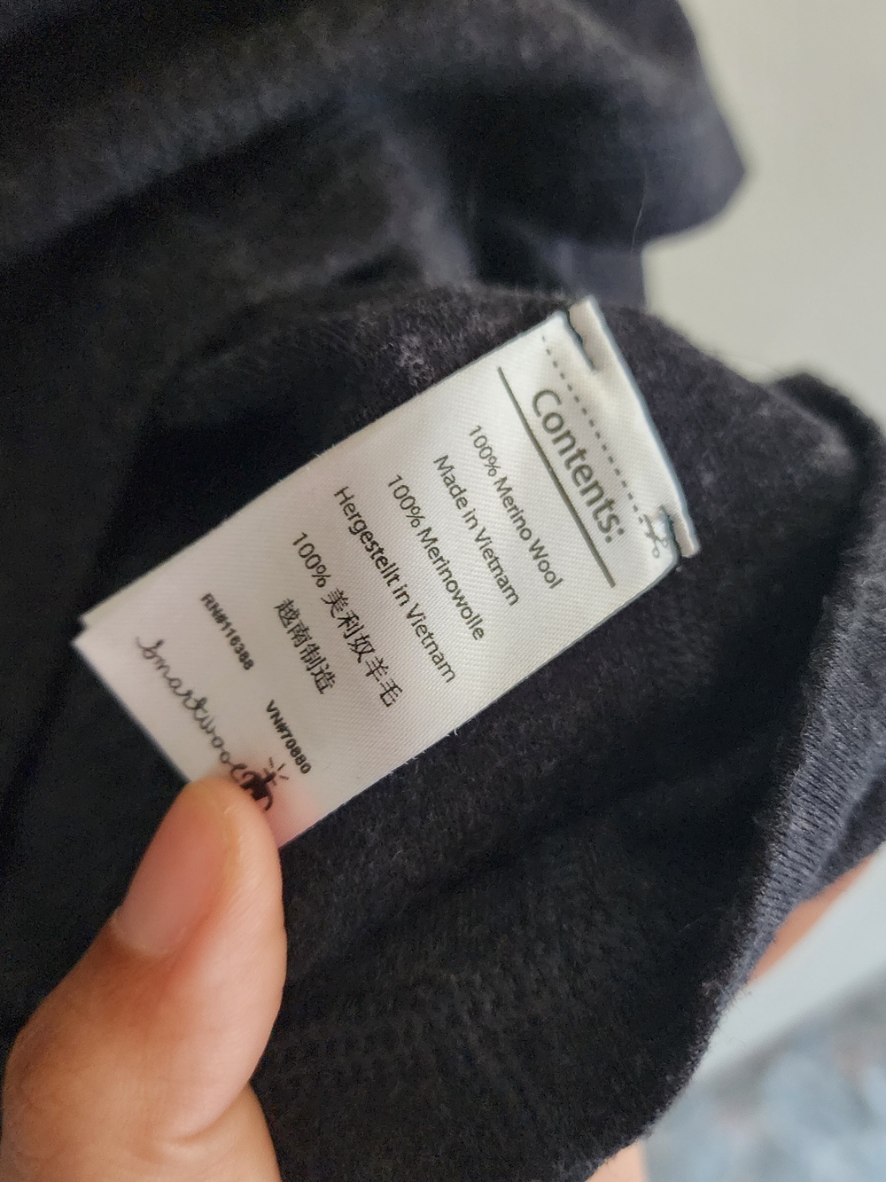 Smartwool Mens XL 100% Merino Wool Quarter Zip Base Layer Pullover Dark Charcoal - Picture 6 of 7